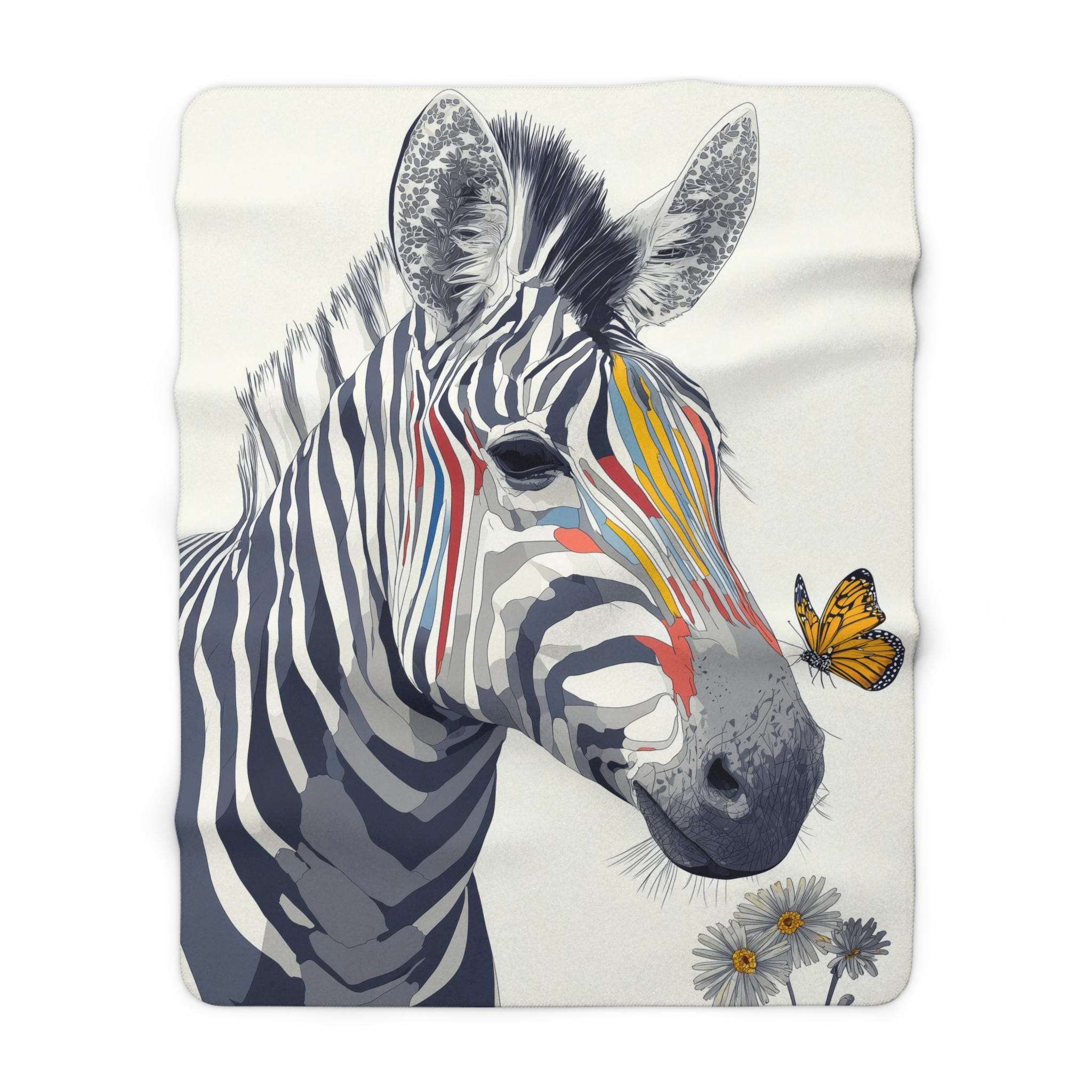 Rainbow Zebra Blanket - Etsy