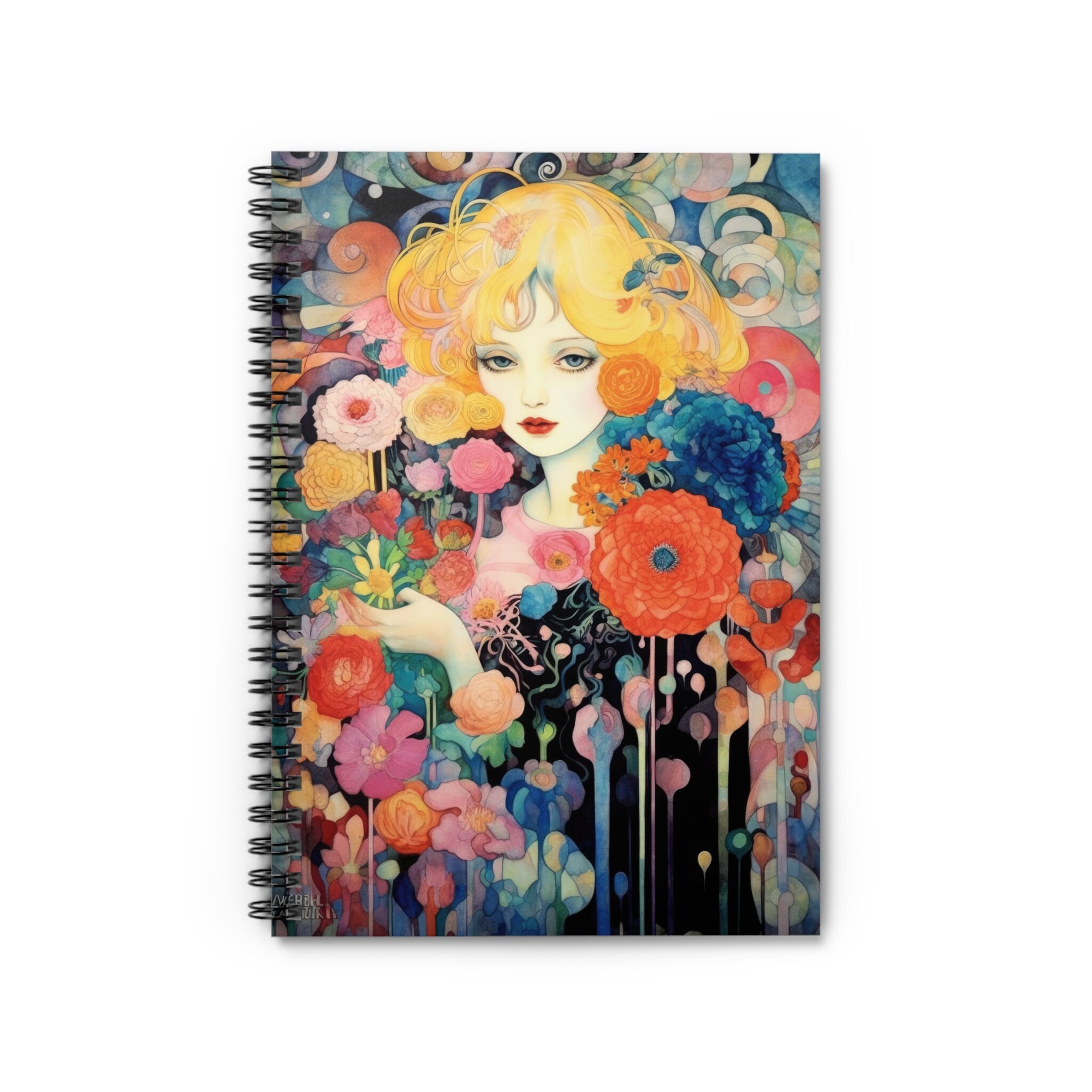 Floral Forest Spiral Notebook, Nature Journal, Flower Diary, Botanical ...