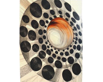 Circular Symphony Contemporary Velveteen Blanket – Perfect chic throw blanket for modern, minimalist interiors with sleek, abstract charm.