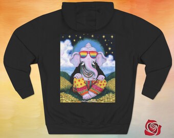 Sweat à capuche Chill and Prosper - Sweat rétro Ganesha Streetwear Spiritual Graphic