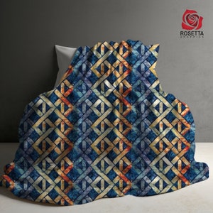 Celtic Rainbow Twist Blanket, Sherpa Fleece Blanket, Cozy Couch Blanket, Soft Sofa Throw, Celtic Style Blanket, Irish Throw
