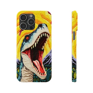 Dino Jaw iPhone Case, Hungry Beast Cell Phone Cover for 16 15 14 13 12 11 X XR XS 8 7 Slim Mini Plus Pro Max