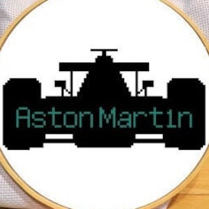 Aston Martin Formula 1 Car Cross Stitch