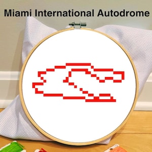 Miami International Autodrome Cross Stitch Pattern