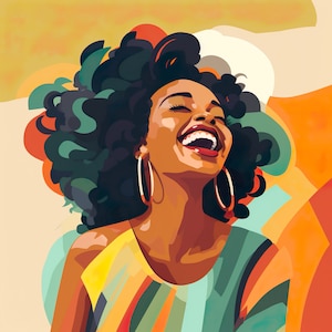 Black Woman Art, Black Girl Wall Art, Digital Art Print, AI Art, Black Art, Printable Wall Art, Home Decor, Unique Black Art