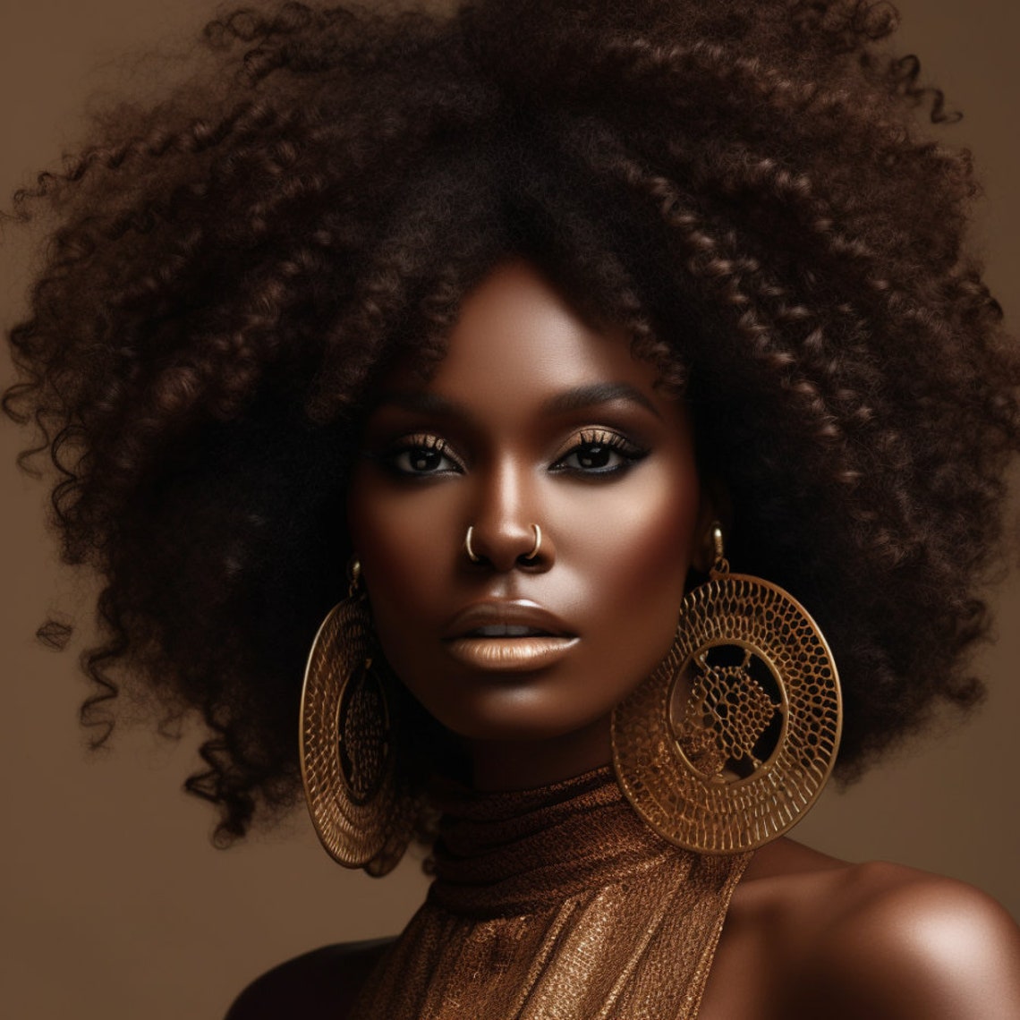 Chocolate Brown Black Woman Art Black Girl Wall Art Digital Etsy