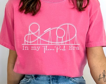 Camiseta de la era de los parques temáticos, Universal, montaña rusa, fanática sutil, camiseta de vacaciones de Disney, camiseta familiar, colores cómodos