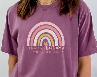 Camiseta "Tuve el mejor día", camiseta a juego para padres e hijos, camiseta para maestros