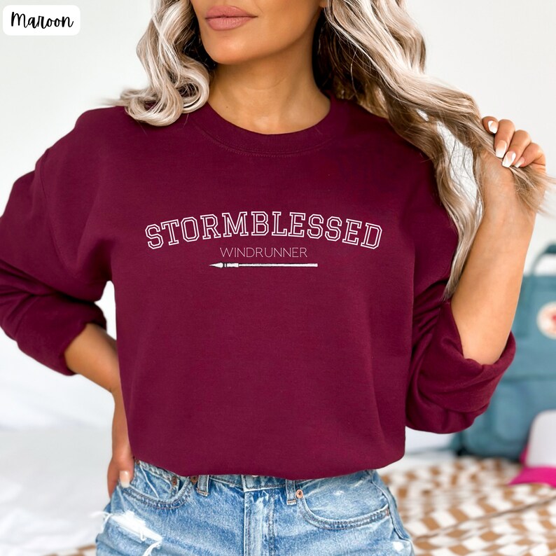 Kaladin Stormblessed Sweatshirt, Stormlight Archive, Cosmere, Windrunner, Knights Radiant, Brandon Sanderson Maroon