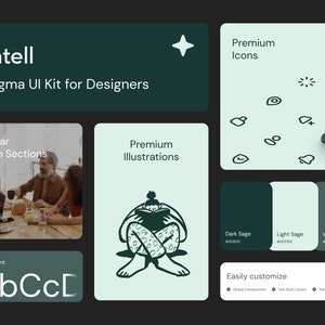 Fintell SaaS Website Template - A Figma UI Kit and Design System for Designers