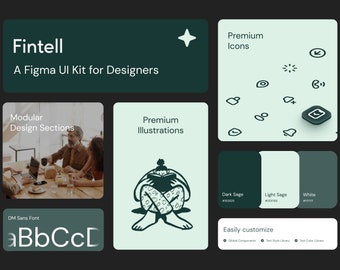Fintell SaaS Website Template - A Figma UI Kit and Design System for Designers