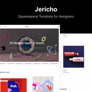 Modelo de site de portfólio para designers, modelo de site Squarespace, portfólio UX, portfólio de design gráfico, portfólio minimalista