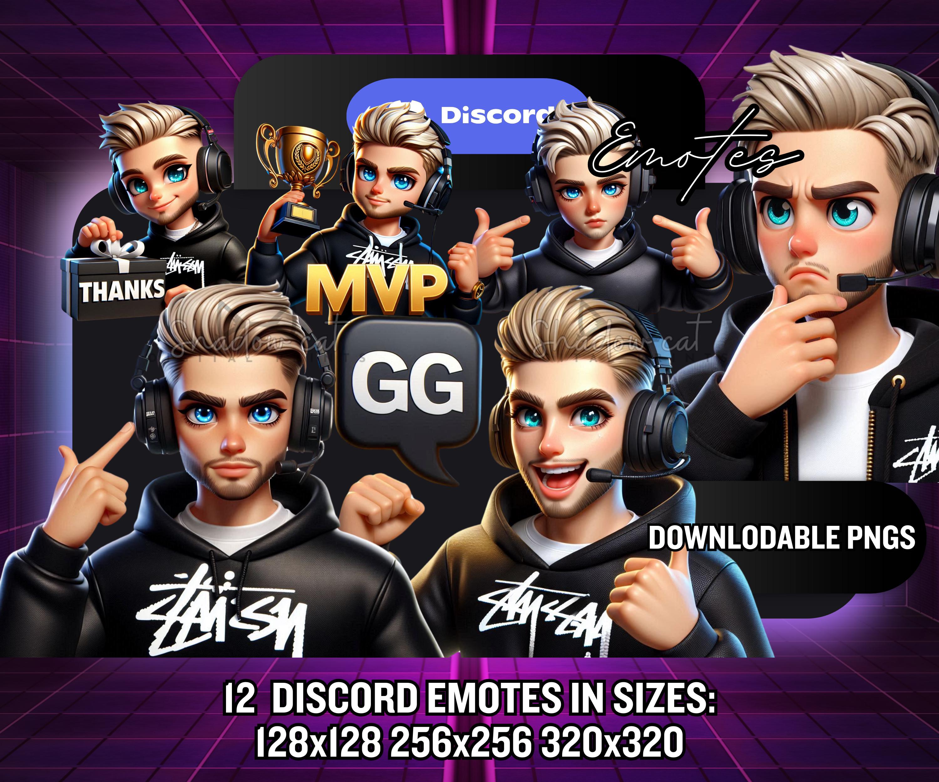 男性の Discord 絵文字 / 金髪の男性の Discord 絵文字 12 個 / 少年ストリーマーの Discord 絵文字 /  金髪の男性のゲーマー絵文字 - PNG をすぐにダウンロード