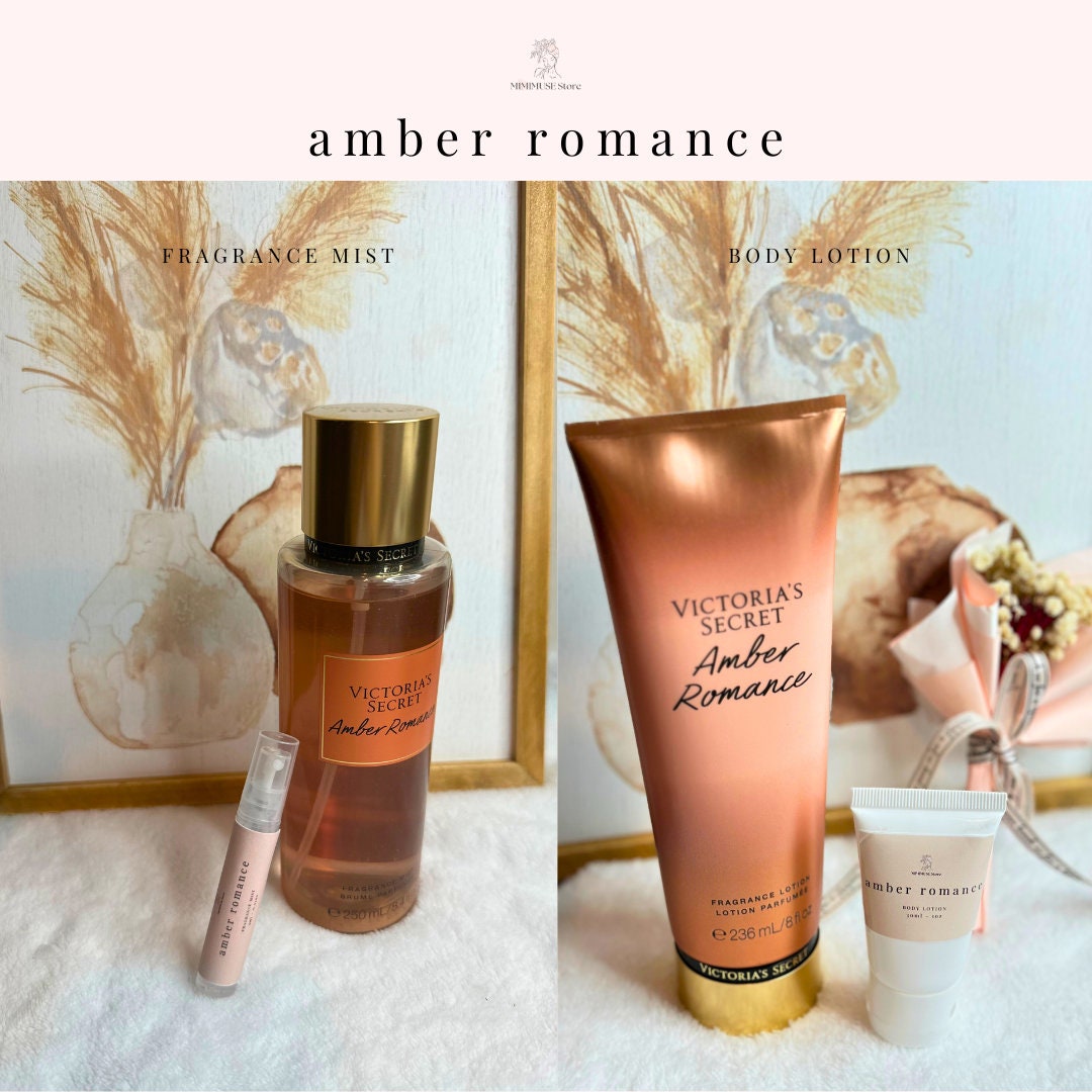 Amber Romance Fragrance Mist Sample Body Lotion Sample Victoria's Secret  1oz 10ml 0.34oz 5ml 0.17oz Decant READ DESCRIPTION 