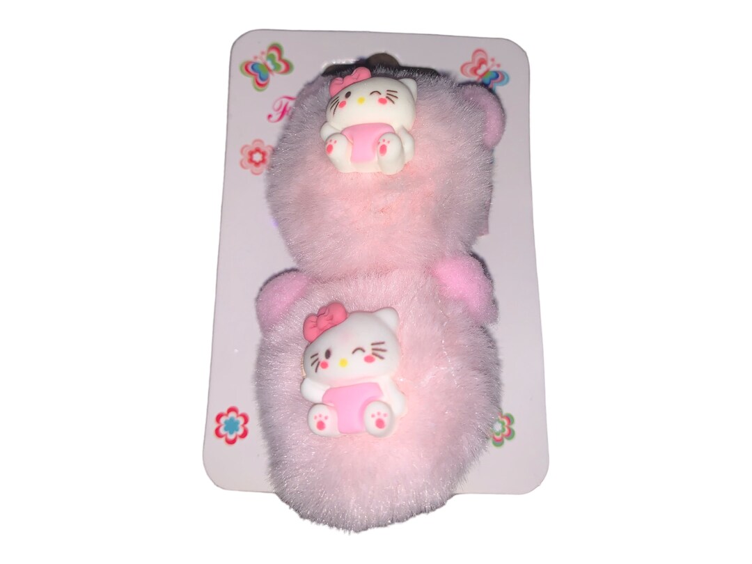 Hello Kitty Hair Clips Etsy