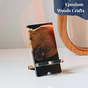 Einzigartiger Schreibtisch Organizer aus Resin & Holz als Mitarbeiter Weihnachtsgeschenke. Personalisierter Handyständer als Weihnachtsgeschenke Mitarbeiter