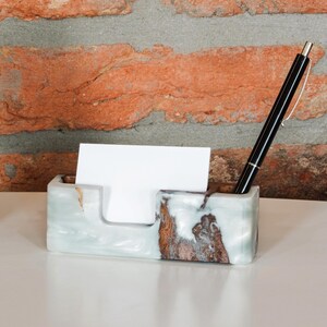 Cadeaux en bois avec porte-notes et porte-stylo pour avocats. Organiseur de bureau en résine, idées cadeaux pour un collègue image 8