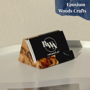 Ästhetischer Visitenkartenhalter, Telefonständer und Kartendisplay. Handgemachte Geschenke für beste Freundinnen