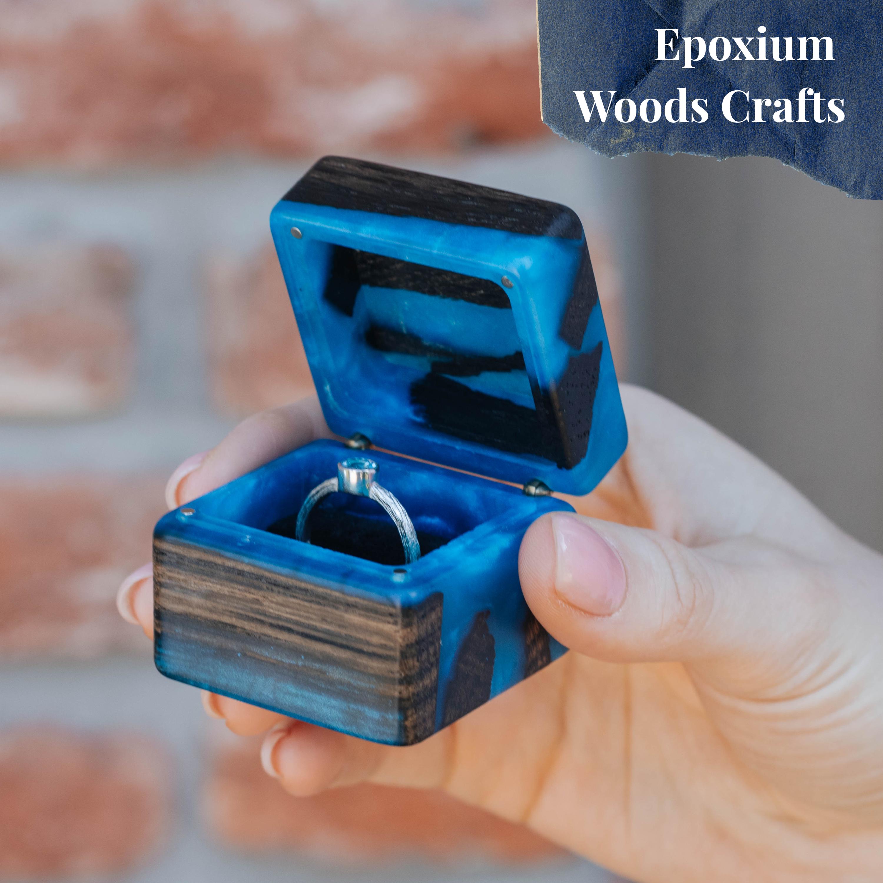 Wedding Ring Box Wood LED Light Proposal Ring Box Luxury Ring Boxes