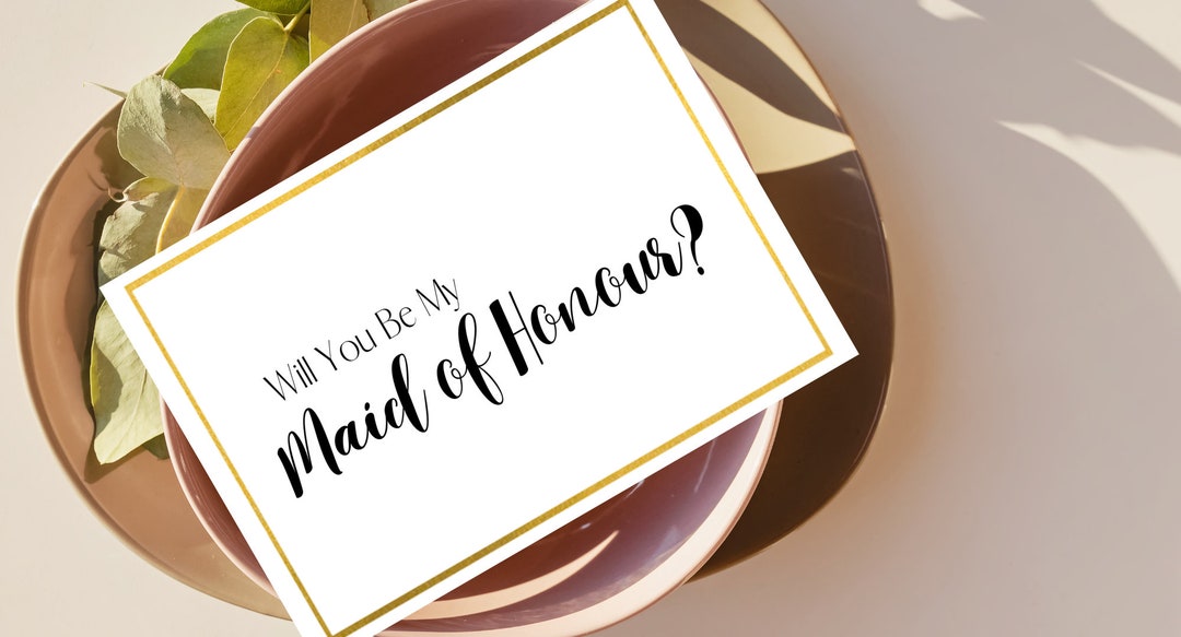 Will You Be My Maid of Honor Template Card, Editable Download, Easy to