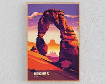 Delicate Arch Beauty: le satin emblématique de l'Utah Poster