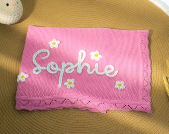 Personalized Baby Blanket, Baby Blanket, Custom Hand Embroidered Baby Name, Newborn Blanket, Newborn Gift, Baby Shower Gift