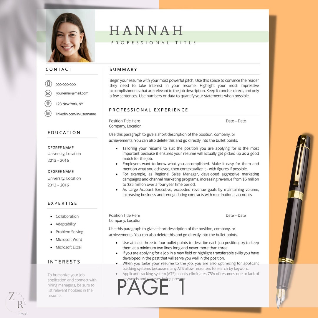 ATS Friendly Resume for Professionals - Il 1080xN.5283772219 T1k2 