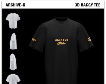 3D Baggy Tee Mockup: Digital Garment for Blender & Procreate