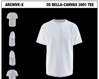 3D Bella Canvas 3001 Tee: Digital Garment for Blender & Procreate