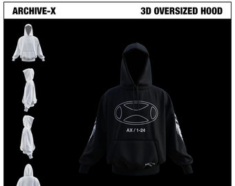 Oversized Hood 3D Mockup: Digital Garment for Blender