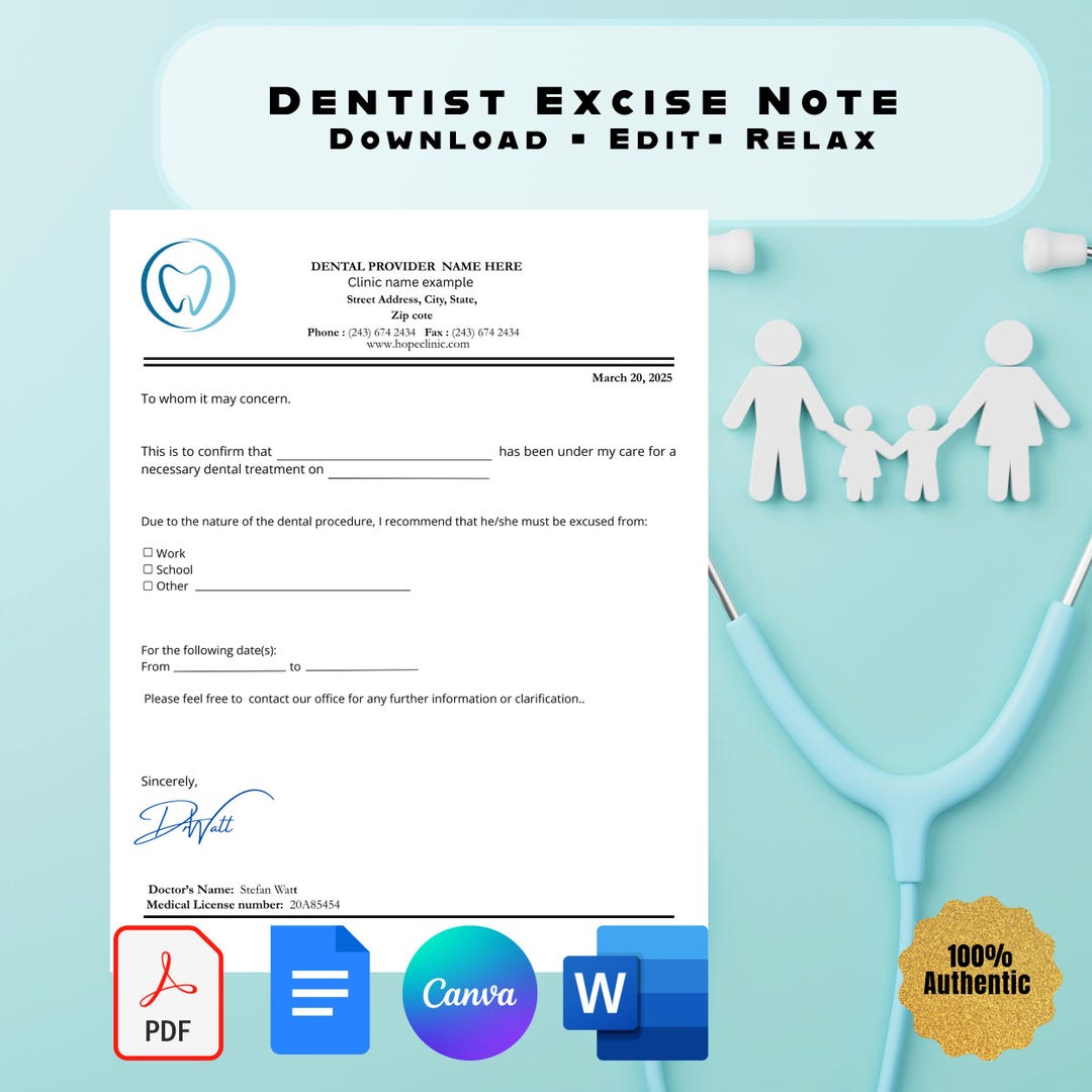 Pregnancy Doctor Note, Editable Template for Work or School, Medical ...