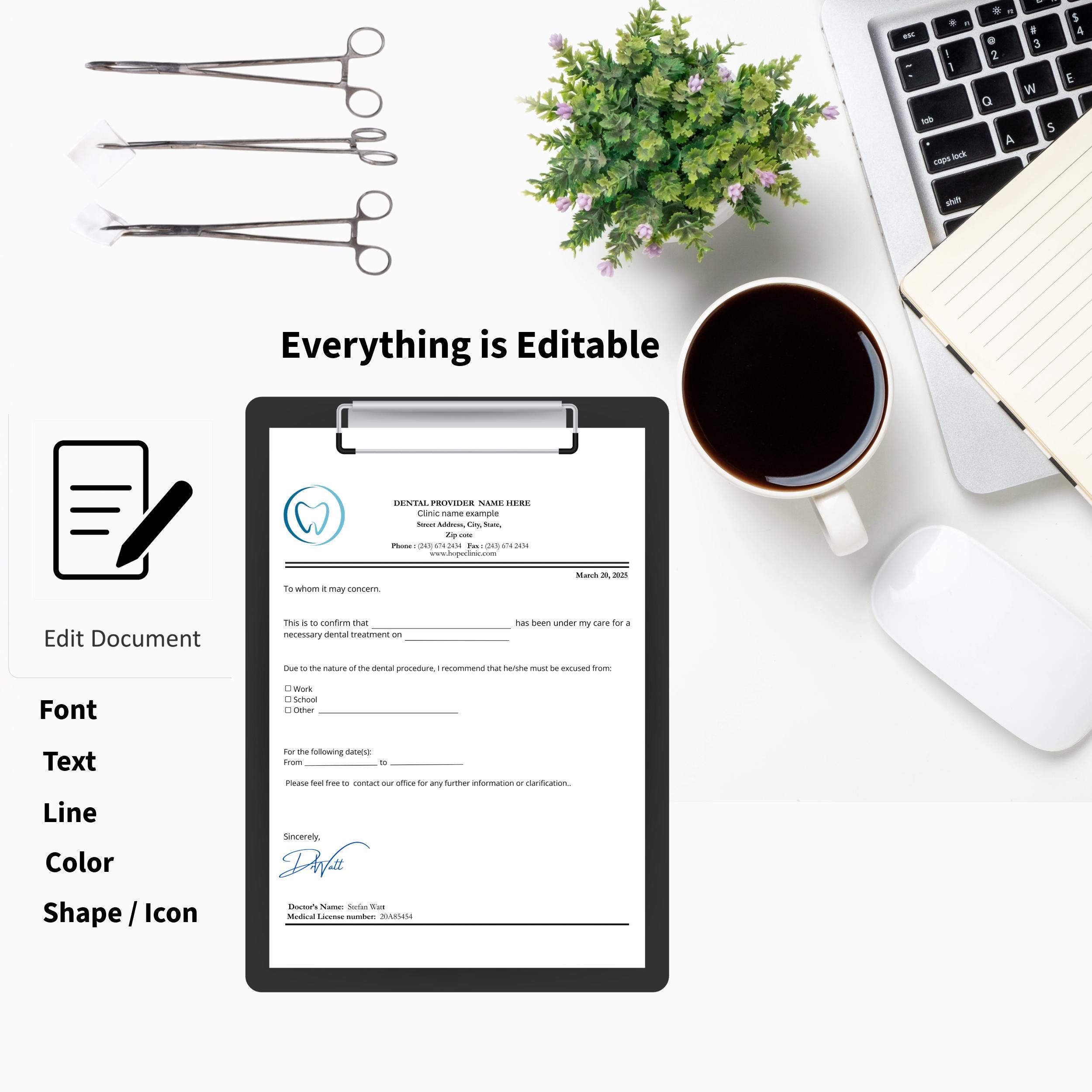 Pregnancy Doctor Note, Editable Template for Work or School, Medical ...