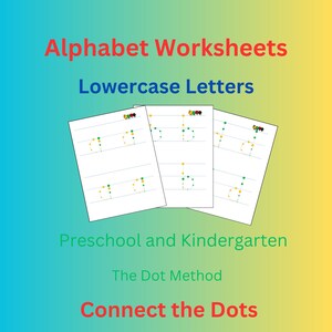 Alphabet Worksheets, ABC, Lowercase, Kindergarten, Preschool, Printable, Homeschool, Handwriting, Literacy, Alphabet Activity, Fun.