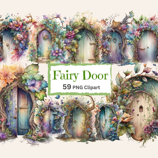 Fairy Door PNG Clipart Magical Fantasy Whimsical Illustration Junk Journal Ephemera Crafting Paper Journal Pages Scrapbook Download