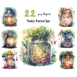 Fairy Forest Jar PNG Clipart magische fantasie grillige illustratie ongewenste Journal Ephemera Crafting papier Journal pagina's Scrapbook downloaden