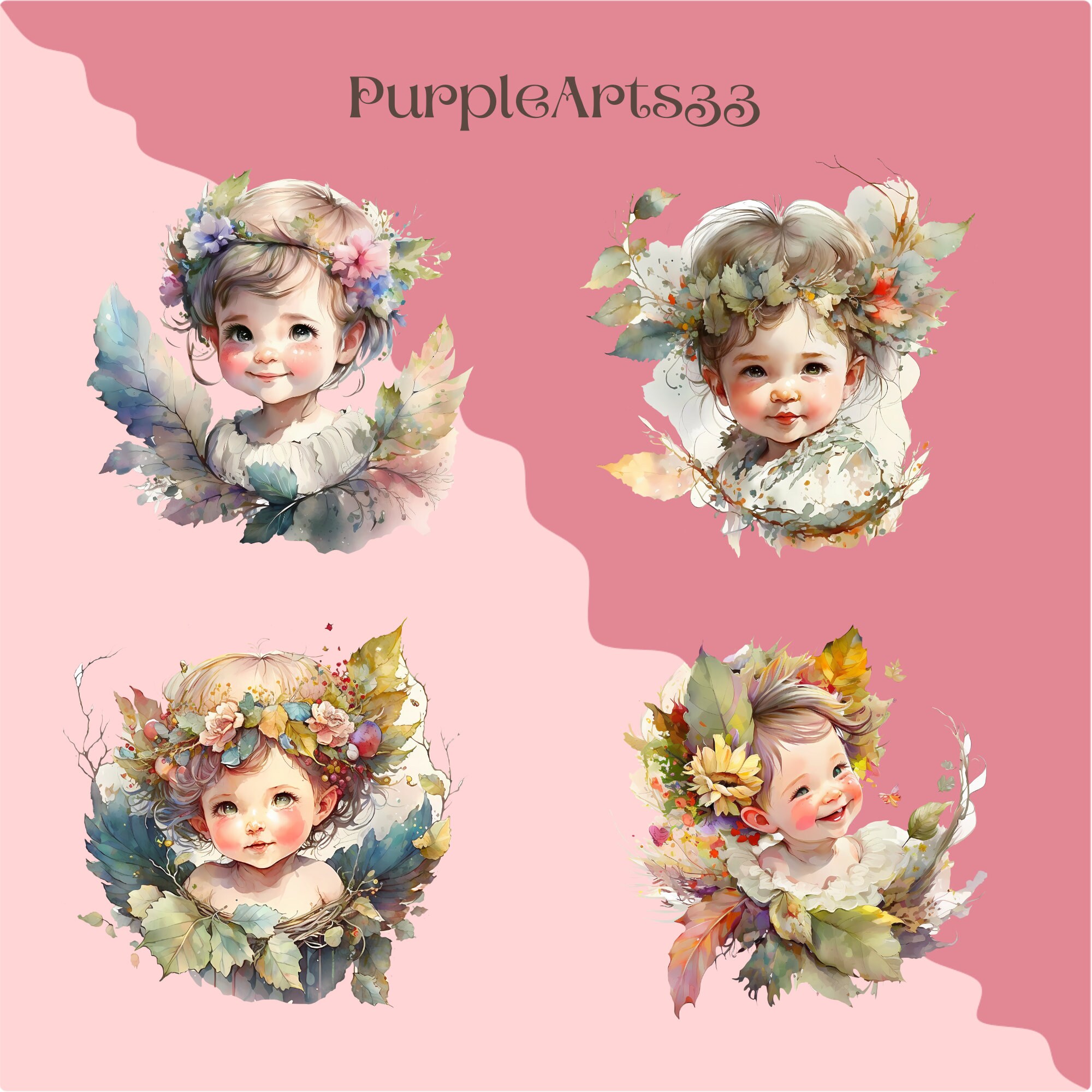 Fairy Baby PNG Clipart Magical Fantasy Whimsical Illustration - Etsy