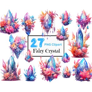 Fairy Crystal PNG Clipart Magical Fantasy Whimsical Illustration Junk Journal Ephemera Crafting Paper Journal Pages Scrapbook Download
