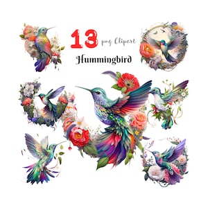 Hummingbird PNG Clipart Digital Illustration Junk Journal Ephemera Crafting Paper Journal Pages Scrapbook Download