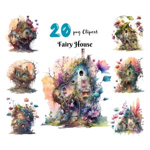 Fairy House PNG Clipart Magical Fantasy Whimsical Illustration Junk Journal Ephemera Crafting Paper Journal Pages Scrapbook Download