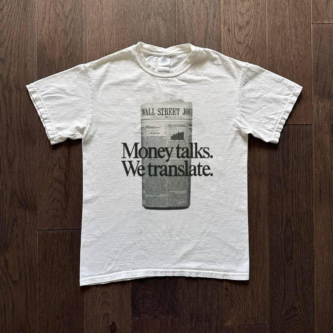 Money Talks We Translate Vintage Wall St Journal Ad Tee - Etsy