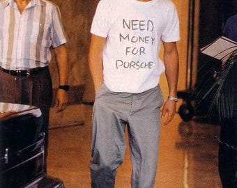 Need Money For Porsche Tshirt Vintage, Baggy Fit Graphic Tee, 90s Oversize Shirt, Trendy Tshirt, Y2K Tee,