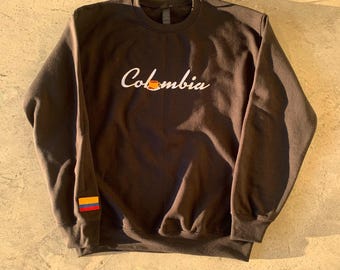 Colombia Embroidery Sweatshirt With  Flag