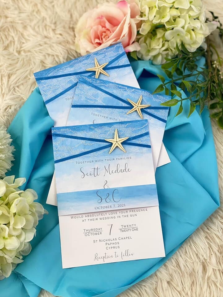 Partecipazioni matrimonio personalizzate inviti nozze conchiglie mare sabbia 10 pz