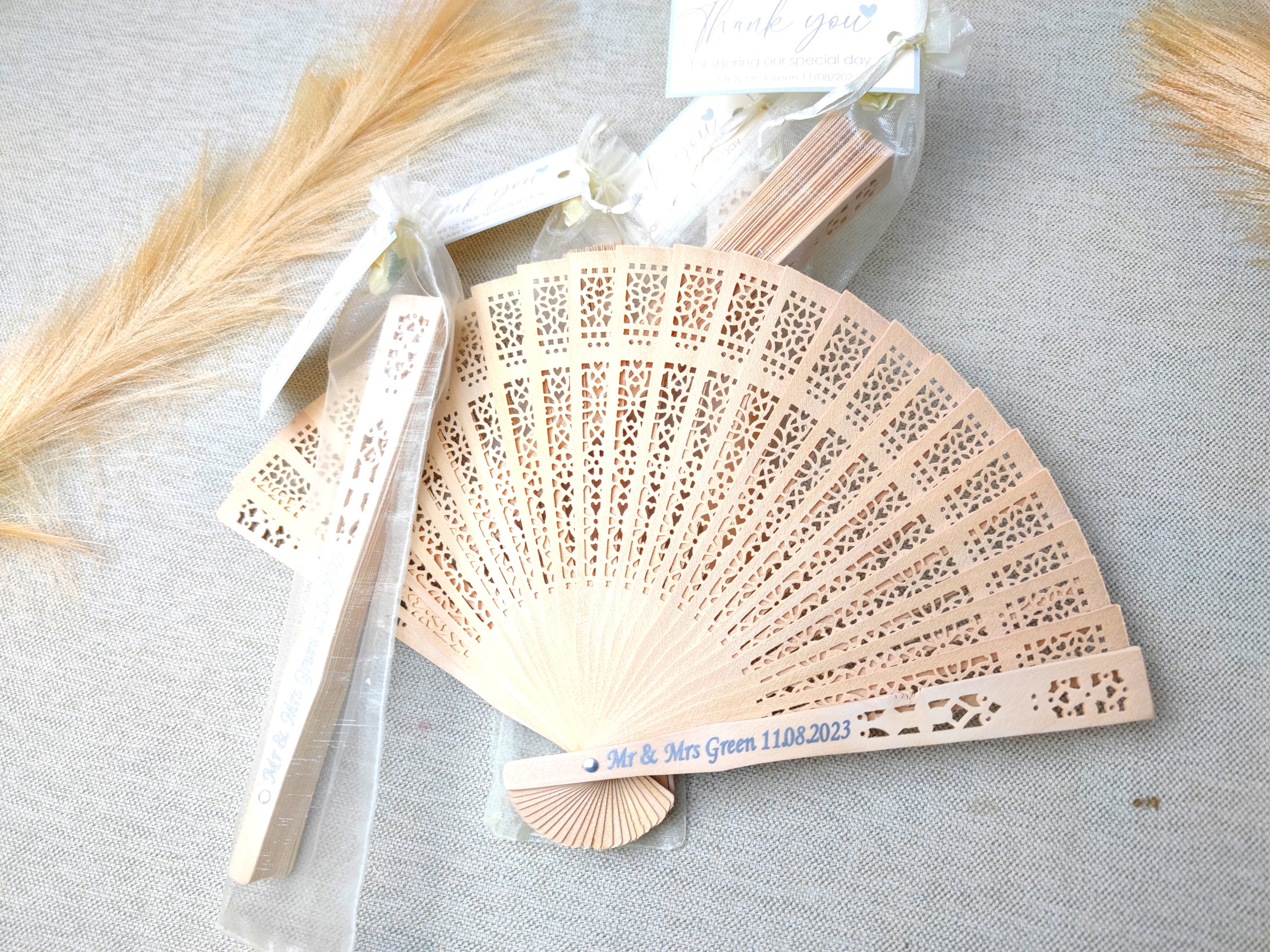 Éventail à Main Personnalisé 20/50 Pièces, Cadeaux De Mariage Personnalisés, Cadeaux De Réception-cadeau Pour Bébé, éventails Pliants En Bois Gravé Personnalisés  15