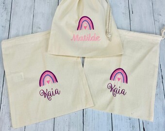 Unisex first changing bag with name and design of your choice, natural  cotton hospital bag, baby essentials holder, baby bag