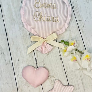 Personalized clinic balloon birth bow with embroidered name, handmade birth announcement, bedroom decoration, bow for grandparents image 2