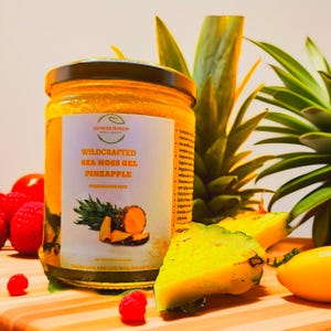 Pineapple Sea Moss Gel – Wildcrafted & Organic – Immunity, Digestion Energy Support – Alkaline Vegan Superfood