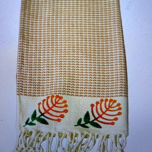 Handmade Turkish Cotton hand towel  with flowery  Designs