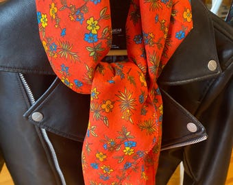 Bandana de algodón con estampado floral – Bufanda unisex de tela de algodón suave