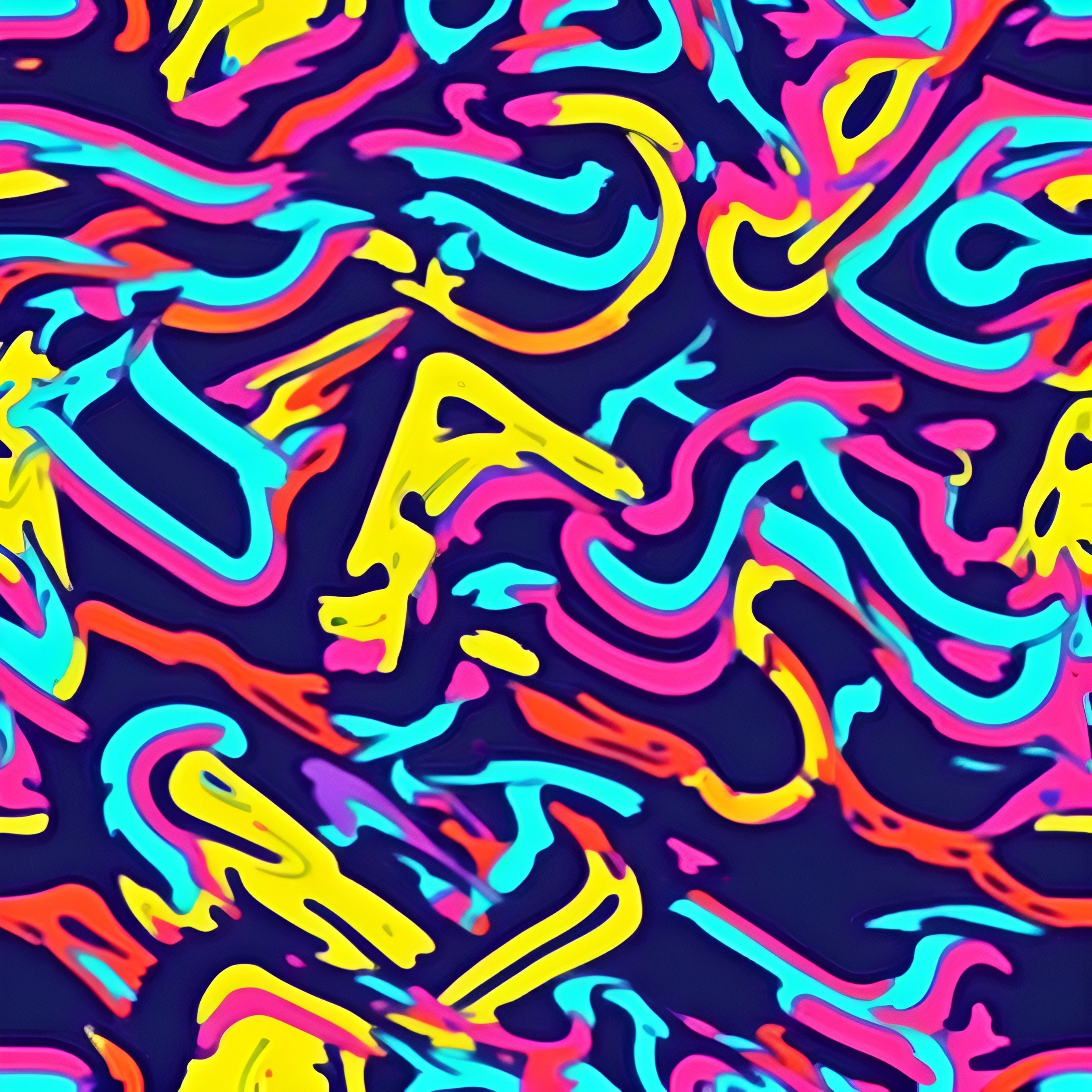 Seamless Patterns 80s Neon Psychedelic Ripples Etsy